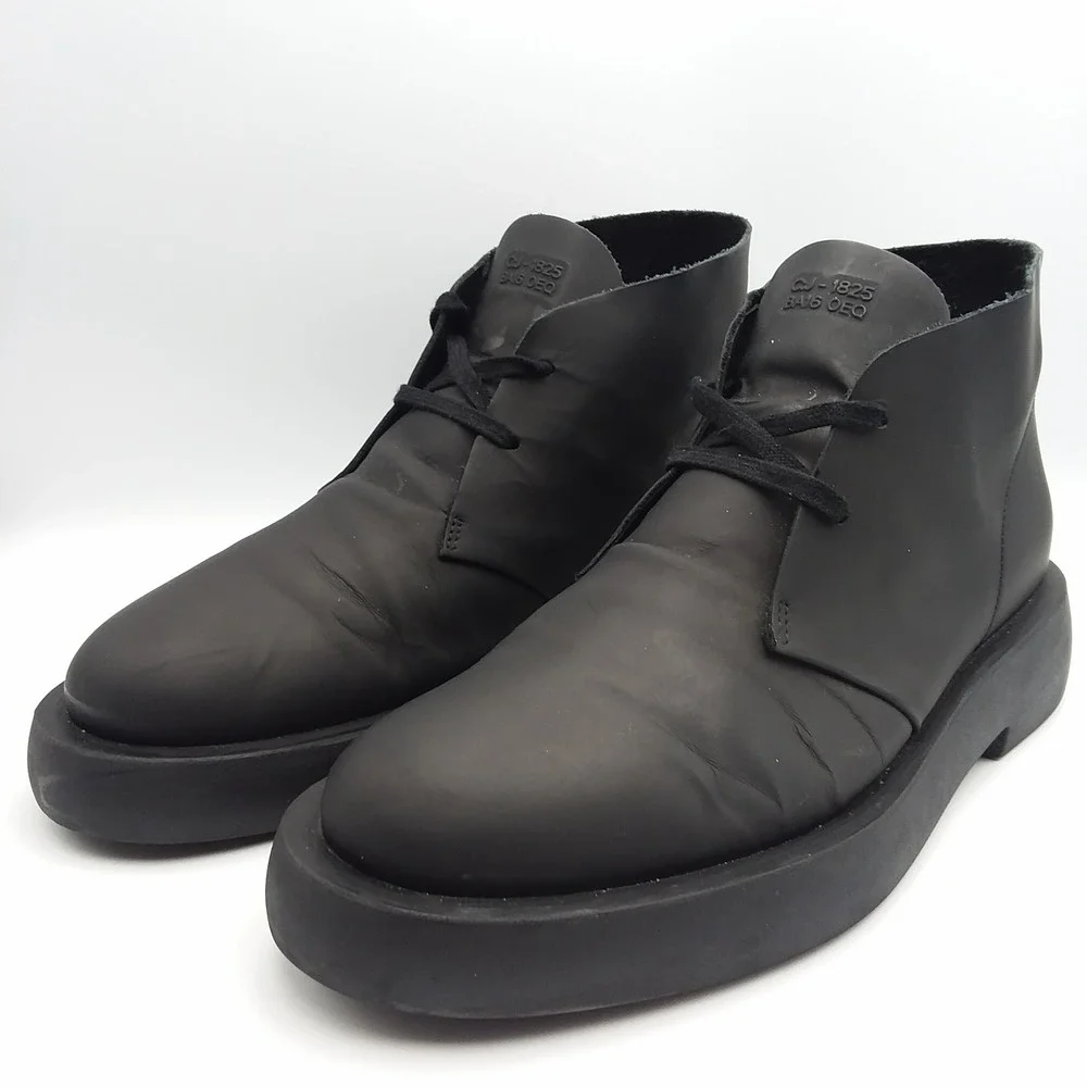 Clarks Originals Mileno Desert Mens Size 10 Black Leather Chukka Boots EU43